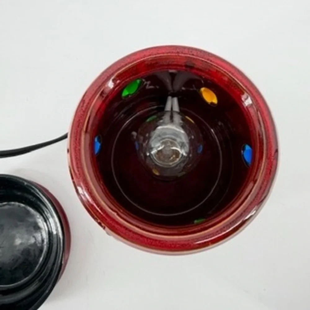 Scentsy Holiday Lights Full Size Wax Warmer Burgundy Red Christmas Light 19409‎